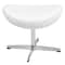 Flash Furniture Rally White LeatherSoft Saddle Wing Ottoman ZB-WING-WH-OTT-LEA-GG - alternate 7